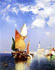 Thomas Moran Canvas Paintings - The Grand Canal,Venice